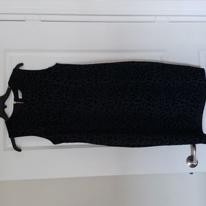 Calvin Klein black leopard dress